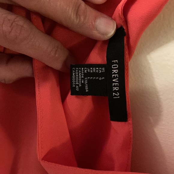 Dark coral cocktail dress - Picture 3 of 4